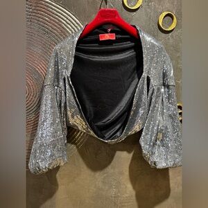 BSB Collection Shimmering Silver Bolero size S